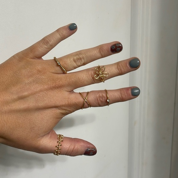 Bohemian Gold Ring Set 💛 Lot 6 - Picture 1 of 4